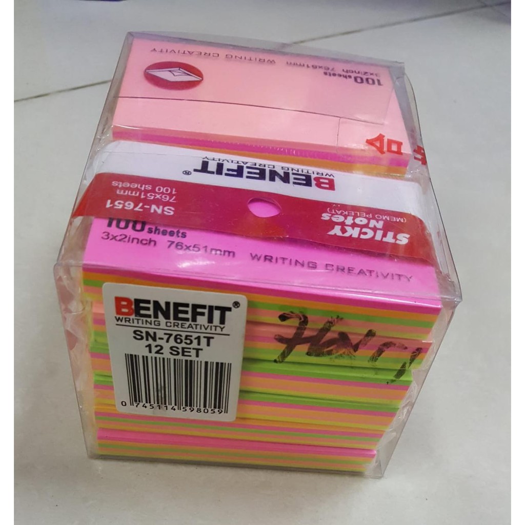 

BENEFIT POST-IT / STICKY NOTE 76x51 TUMPUK