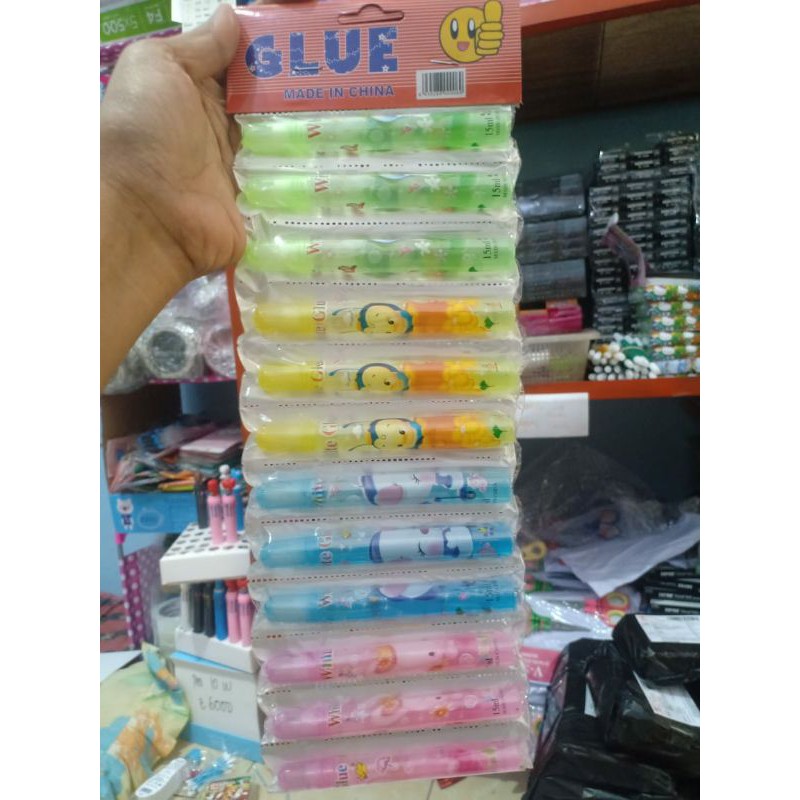 

(170gr) 1renteng lem cair warna isi 12 pcs