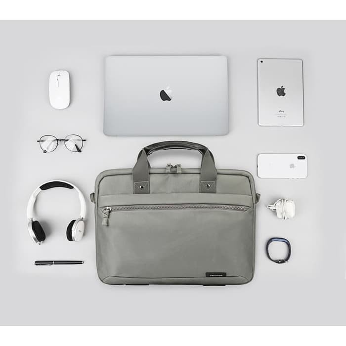 Tas Laptop Selempang Cartinoe Briefcase Grey Series 13 14 inch A2442