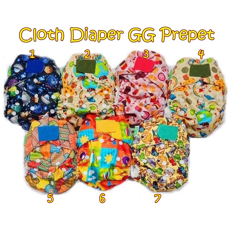 CLOTH DIAPER KANCING PREPET GG cloth diaper Prepet MOTIF POPOK BISA DI CUCI