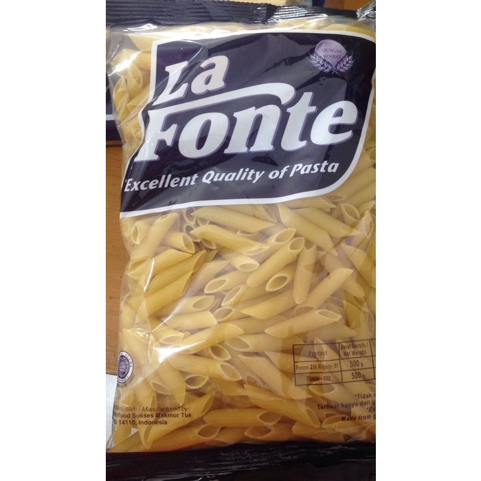 

PASTA-ANEKA- LA FONTE PENNE PASTA 500GRAM, BEST PRICE..!! -ANEKA-PASTA.