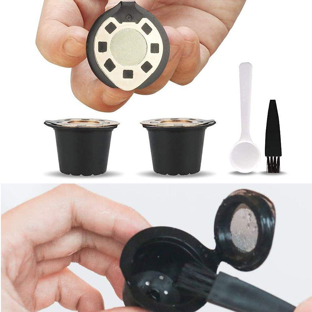 Solighter 3pcs Sikat Sendok Kopi Kapsul Bar Crema Maker Reusable Pods