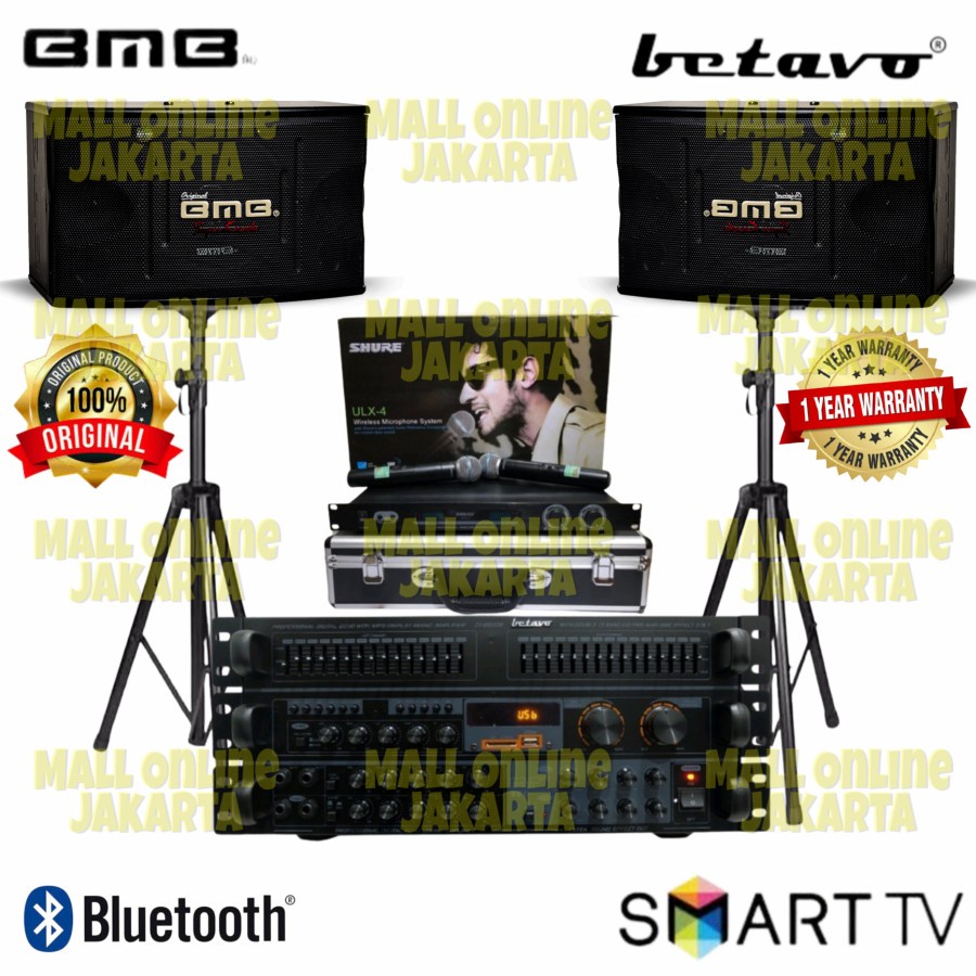 Paket sound bmb 10 inch karaoke set Betavo zx8800b Original