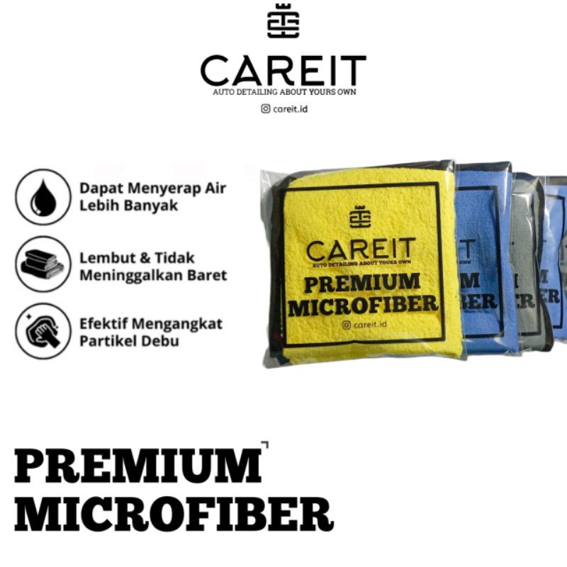 CAREIT - Premium Microfiber 320gsm | Anti Bleret | Daya Serap Tinggi