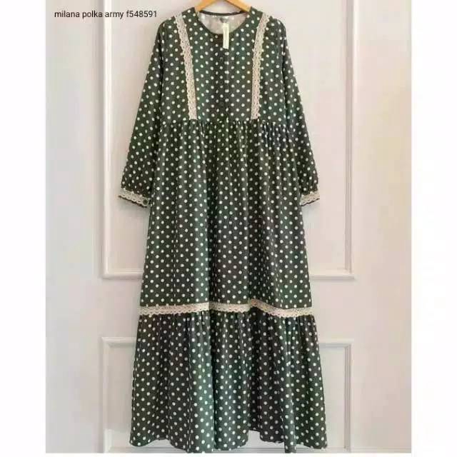 BUY 1 GET 1 | MILANA POLKA DRESS MONALISA POLKADOT | UKURAN 5L XXXL XXL XL L M S