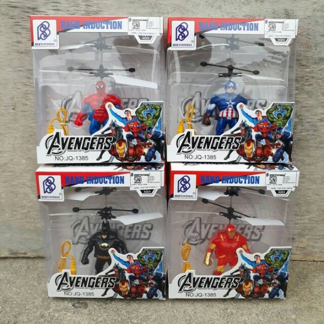 MAINAN DRONE AVENGERS - RC HELICOPTER TERBANG SENSOR ANAK EDUKATIF