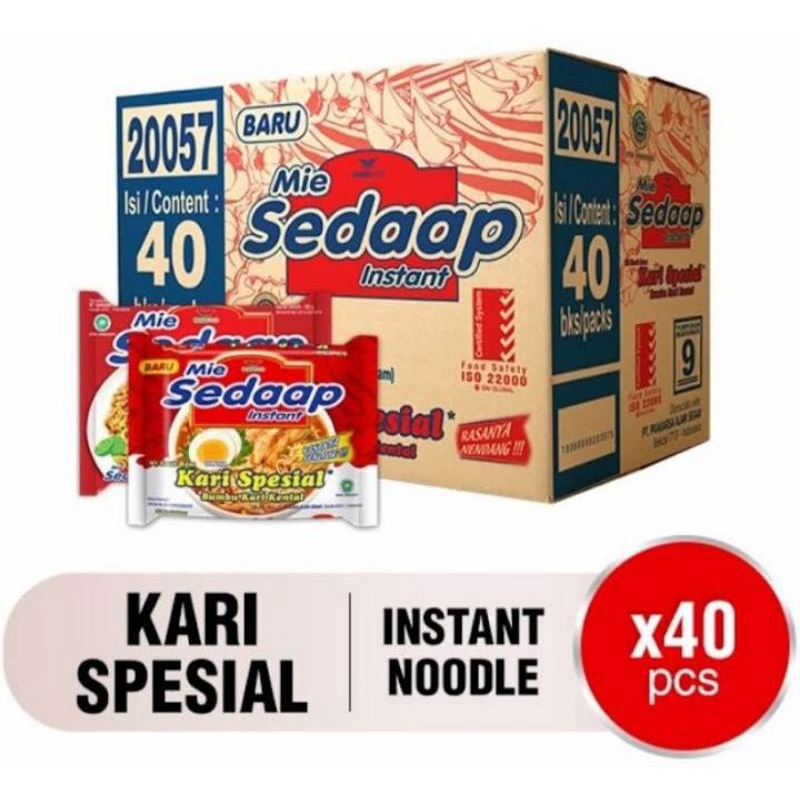 

Mie Sedaap Sedap Kari Spesial 75gr X 40pcs (1Dus/Kardus/Karton)