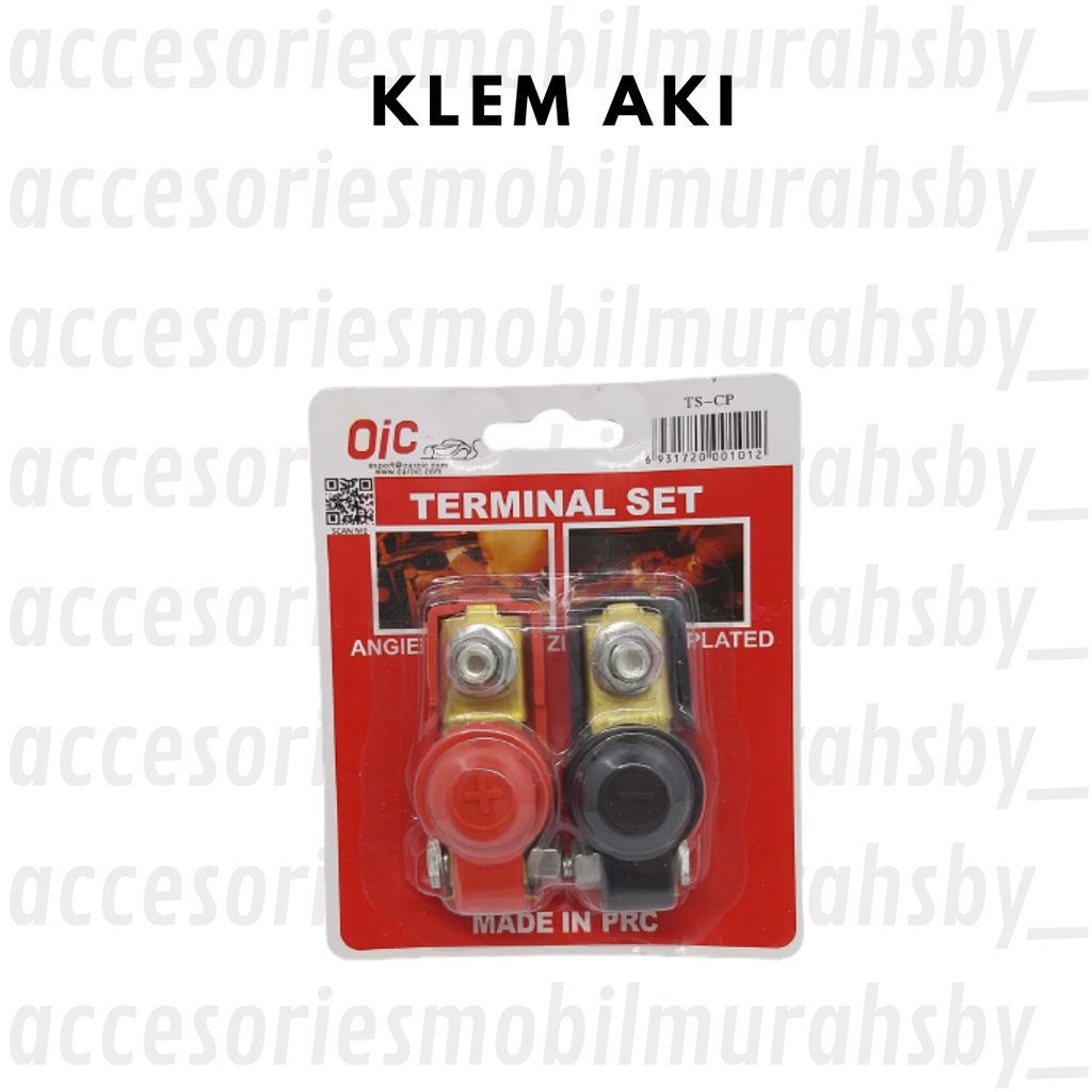 Kepala aki Klem accu mobil Terminal set kuningan besar N70 + penutup