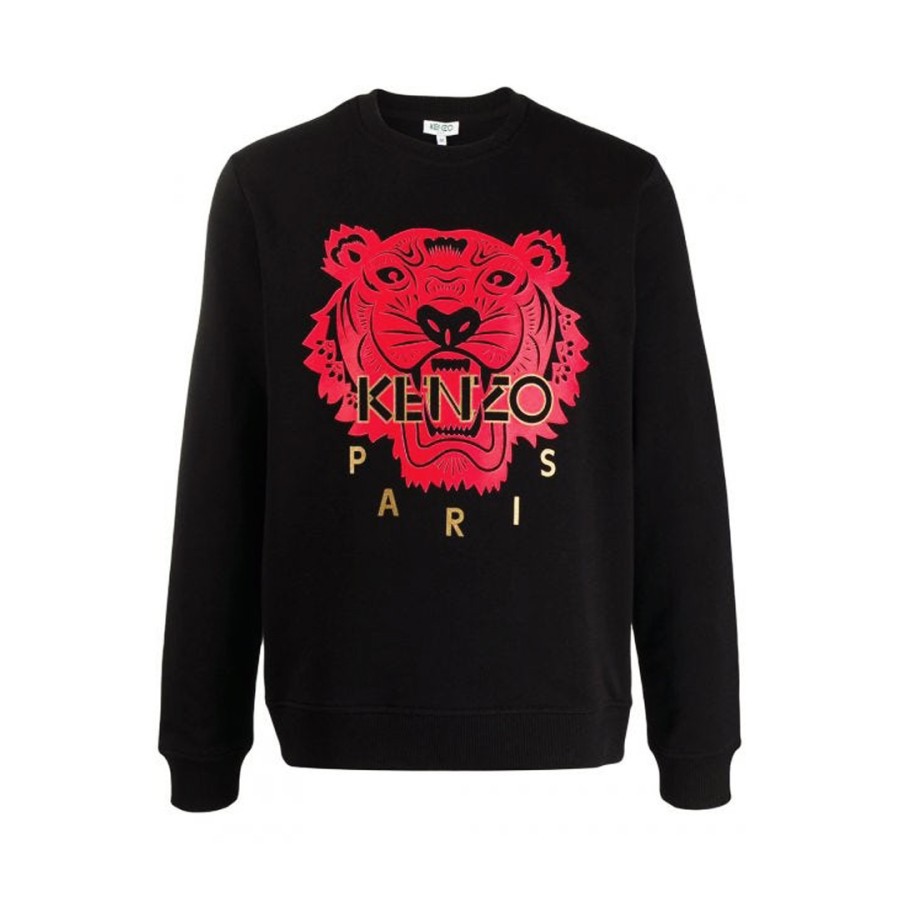 KNZO CNY Embroidered Tiger Sweatshirt Black/Red Gold (W)