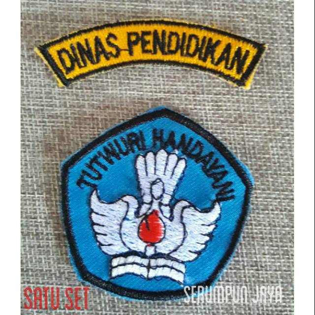 EMBLEM PATCH BORDIR DINAS PENDIDIKAN -  EMBLEM TUTWURI HANDAYANI