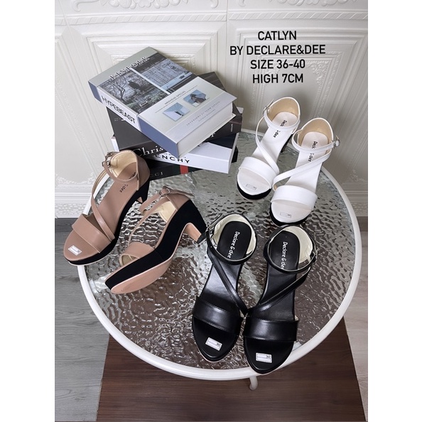 DECLARE&amp;DEE WEDGES HEELS CHUNKY CATLYN