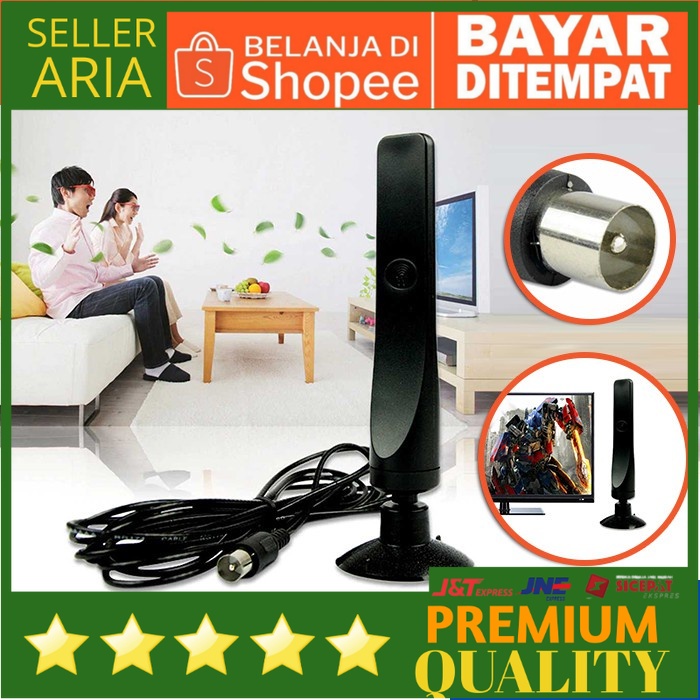 [ORIGINAL] ANTENA TV LED/LCD/TABUNG INDOOR ANTENA TV DIGITAL INDOOR SILINDER ANTENNA TELEVISI DVB-T2