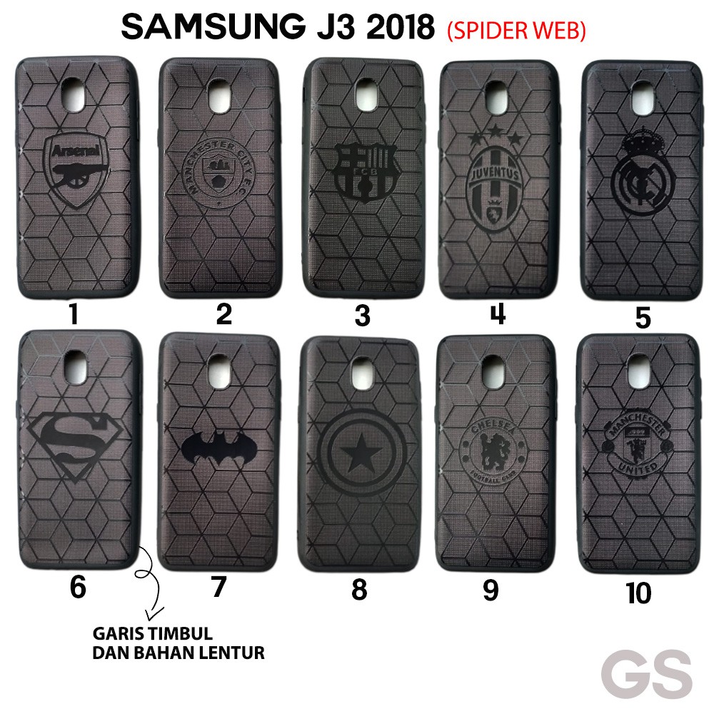 Casing hp SAMSUNG J3 2018 cowok Spider Web   casing hp for man