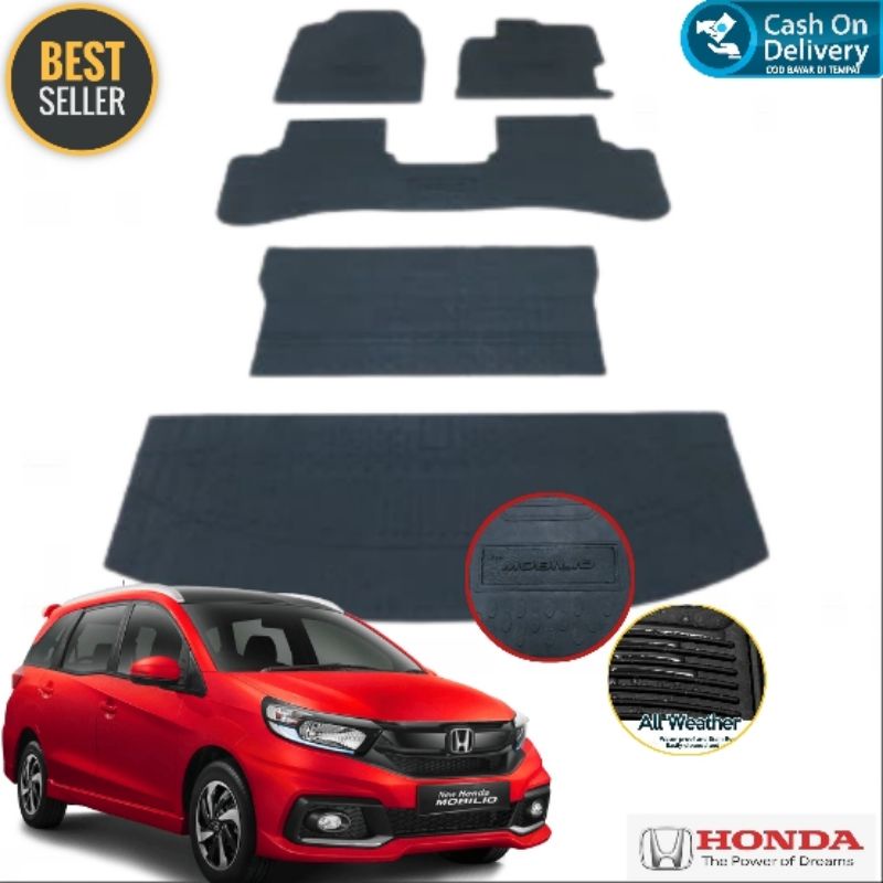 karpet mobil Mobilio /karpet Lantai Mobil Honda Mobilio/alas karpet Honda Mobilio Full Set hitam