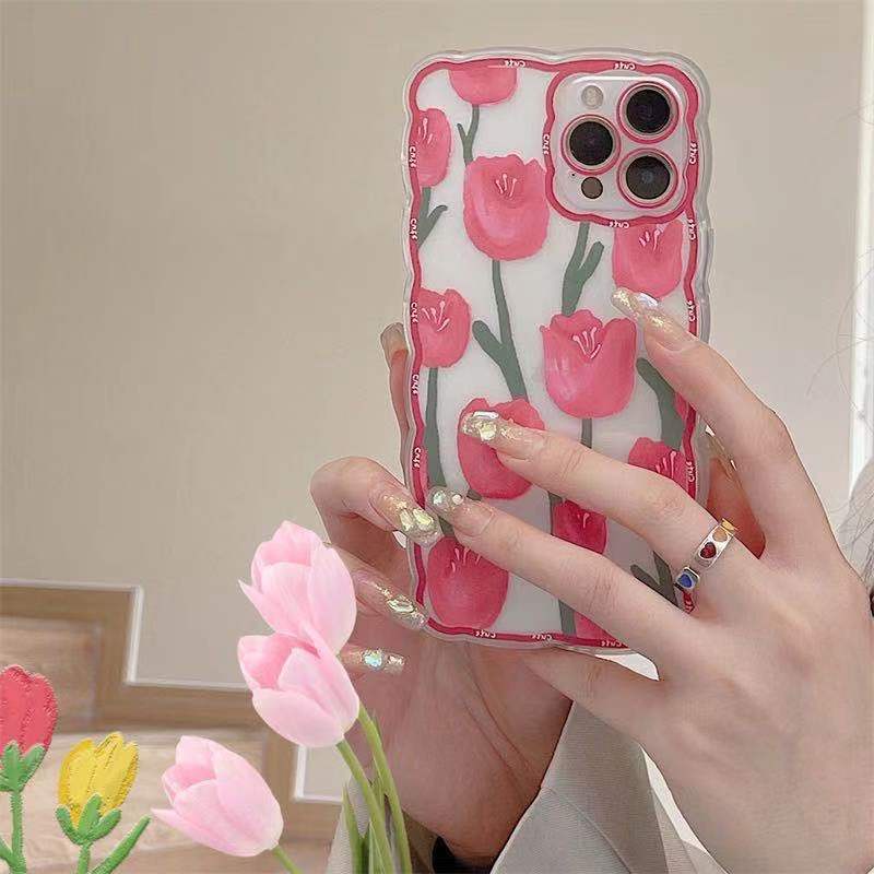 Case Pelindung Desain Mawar Bening Untuk IPhone 13 / 12 Pro Max / 11 / XS / XR / X / 8 / 7 / 6 Plus Mini