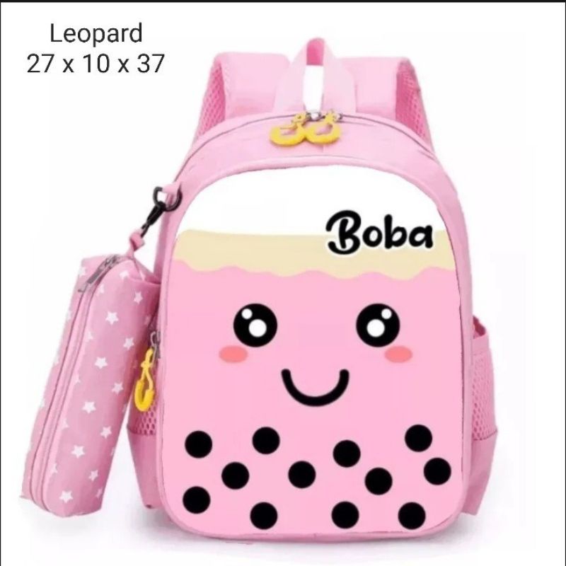 FF_Tas Anak Sekolah Ransel Backpack Cowok Cewek Simple Paud Dan TK Perempuan Kanvas FKT 5929