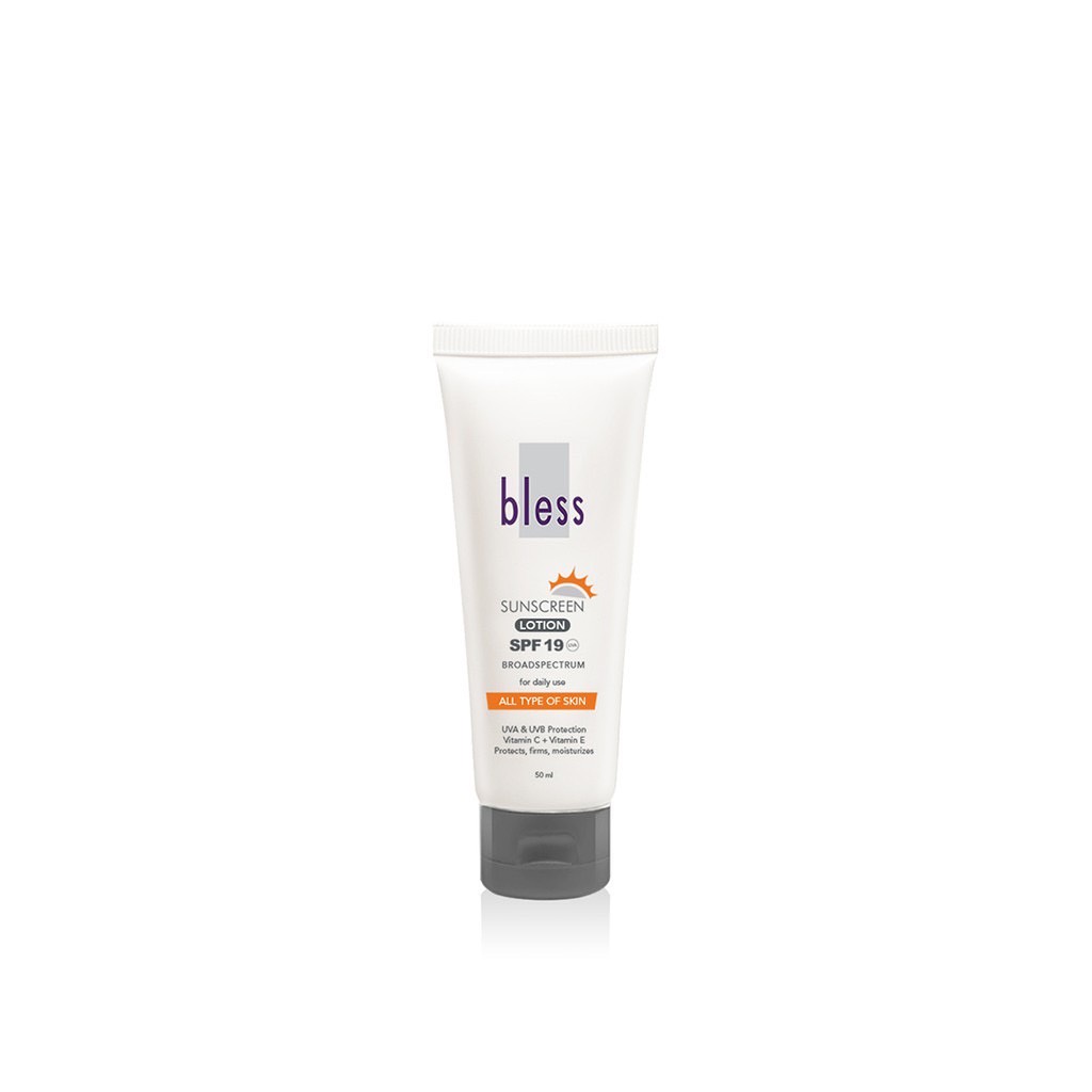 Bless Sunscreen Lotion SPF19 50 ml | Tabir Surya - Kulit Normal &amp; Berminyak