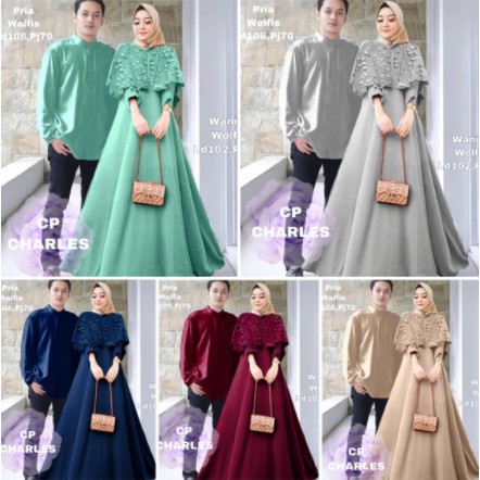 BAJU GAMIS SAMARA SARIMBIT COUPLE KAPELAN SERAGAM LEBARAN KELUARGA MUSLIM AYAH IBU 2022 SAGE GREEN H