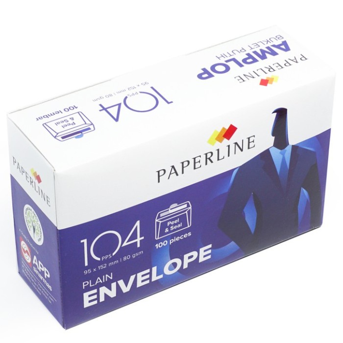 

Produk Unggulan Amplop Polos Pendek 104 ( 1 Pack ) Paperline Amplop Putih Polos Trendi