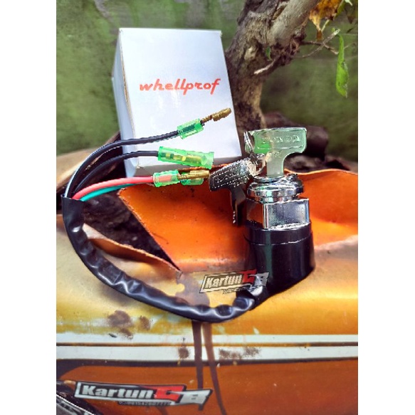 Kontak CG/CB 200 twin kontak CG CB import kabel 4 anak kunci logam logo honda-1