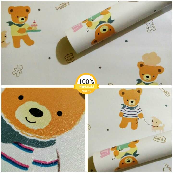 Wallpaper Sticker Dinding Kamarak2 An Termurah Teddy Bear Imut Lucu 98 Elegan Minimalis Cantik Indah