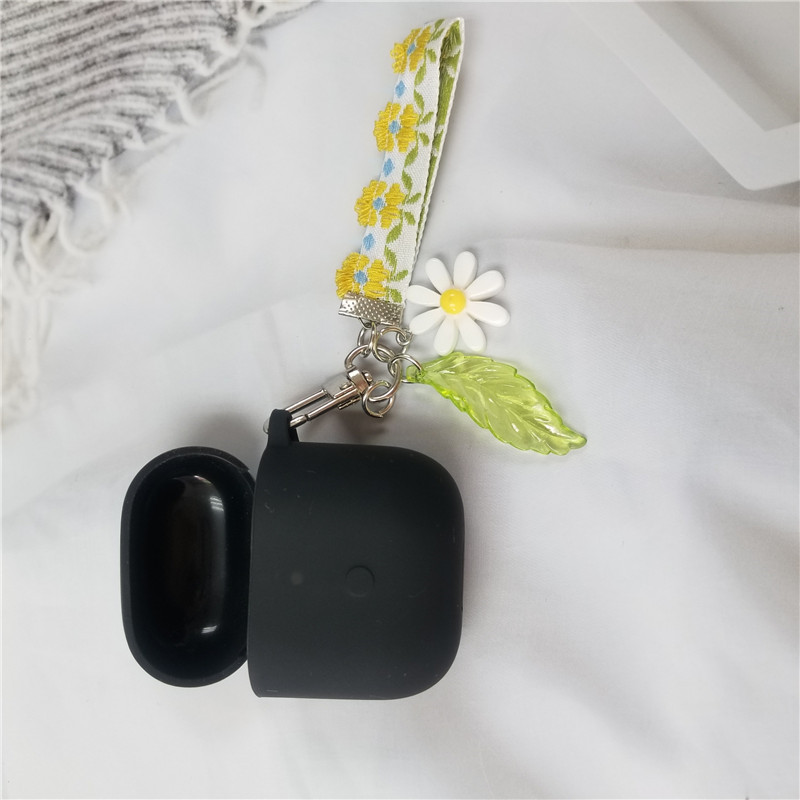 Silicone Case Realme Buds Air Neo / Buds Air Protective Cover Silicone Case with Flower Pendant