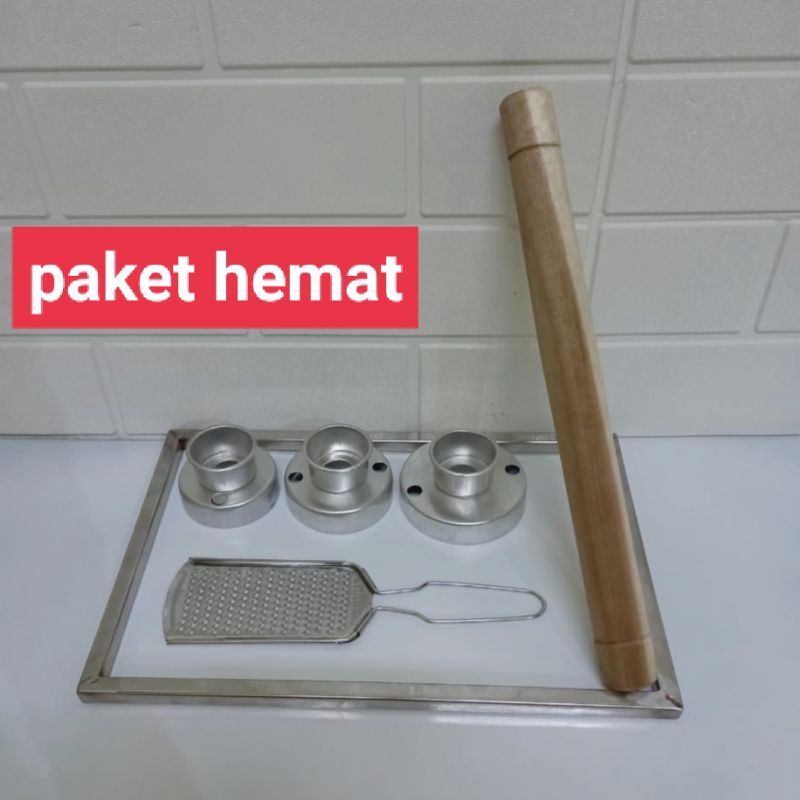 paket hemat 3 pcs cetakan donat 1 rolling 1 pcs parutan keju 1 bingkai adonan uk: 20x30cm