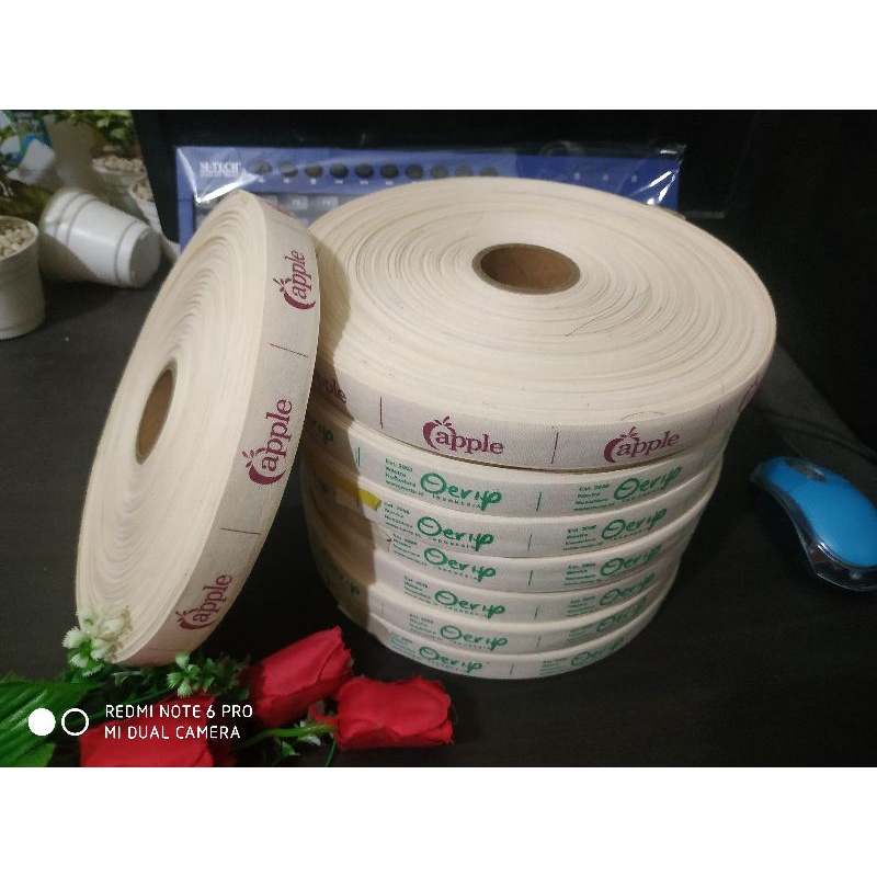 

Label Katun Custom nama sendiri sablon 2cm