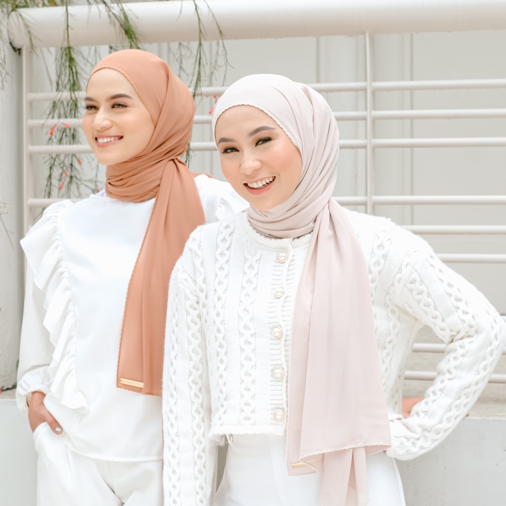 Lozy Hijab - Embroidery Signature Shawl Series 2 ( Pashmina Bordir Lozy x Hamidah )-5