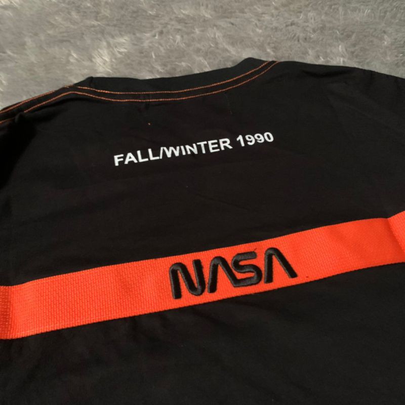 Kaos Tshirt Nasa X Heron Preston Hitam Full Bordir Premium Hight Quality (Bestseller)