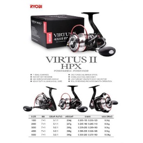 reel ryobi zeus II hpx / virtus II / ryujin II hpx ukuran  2000 2500 3000 power handle