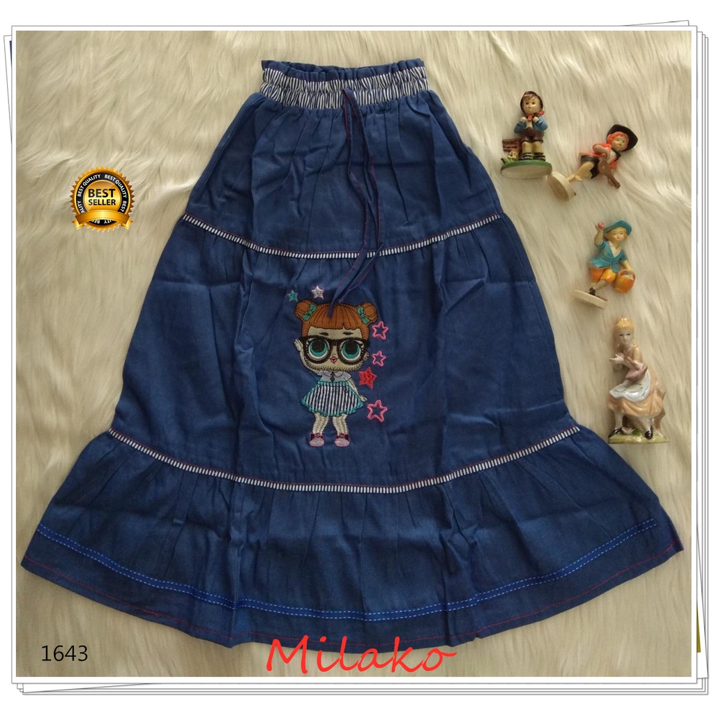 ROK JEANS ANAK PEREMPUAN PANJANG UMUR 8 TAHUN