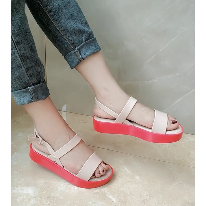 sandal wanita melissa flip platform import