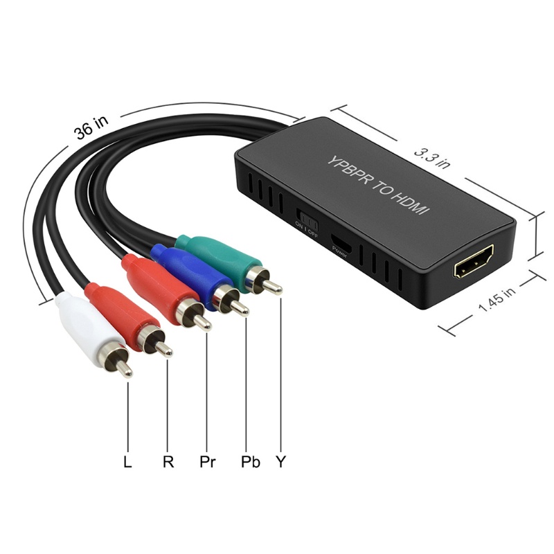 Btsg for to YPbPr Converter for to Komponen Adapter Support 720/1080P for Apple TV for PS3 X-box DVD Player Dengan