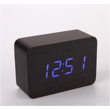 Jam Weker Alarm Kayu Digital Voice Control / JAM KAYU DIGITAL / JAM WEKER KAYU DIGITAL LED Medium