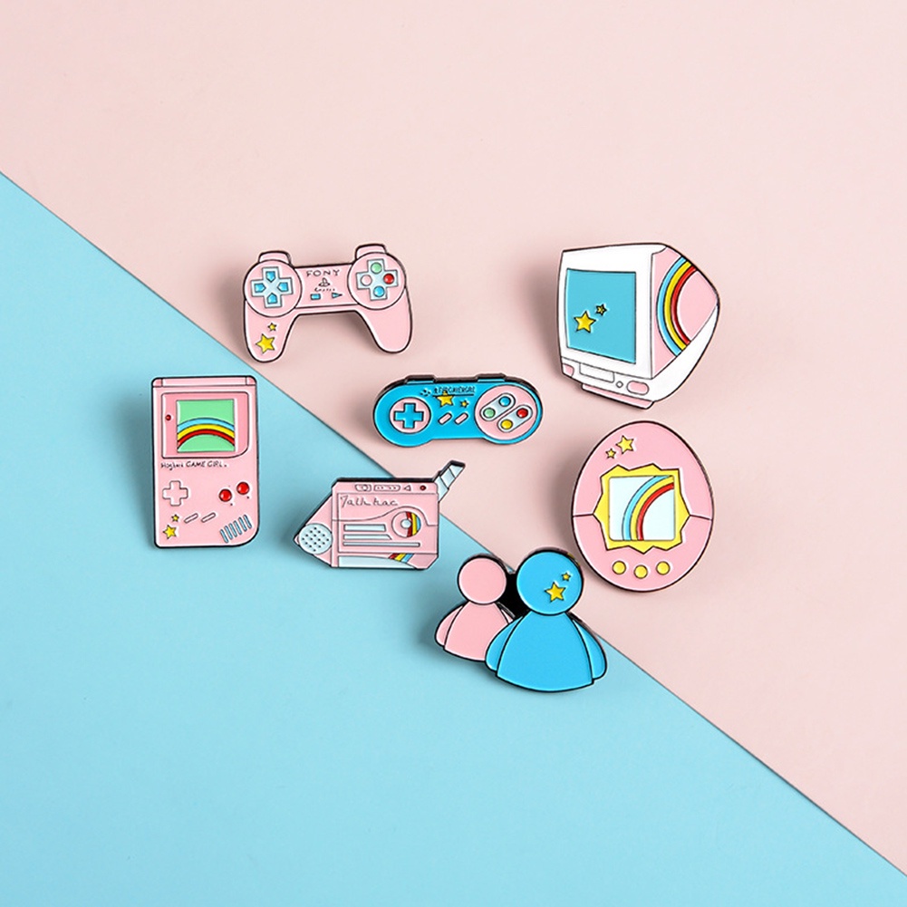 Bros Pin Enamel Bentuk Mesin Game Komputer Untuk Unisex
