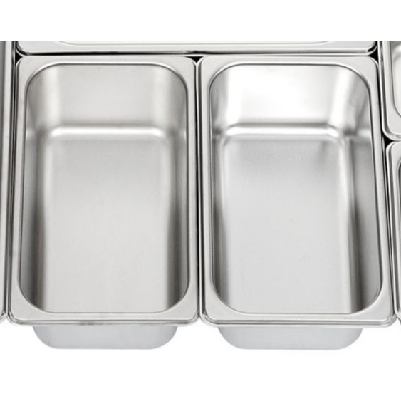 Food pan prasmanan Stainless ukuran 1/4 tinggi 10CM / Wadah Stainless