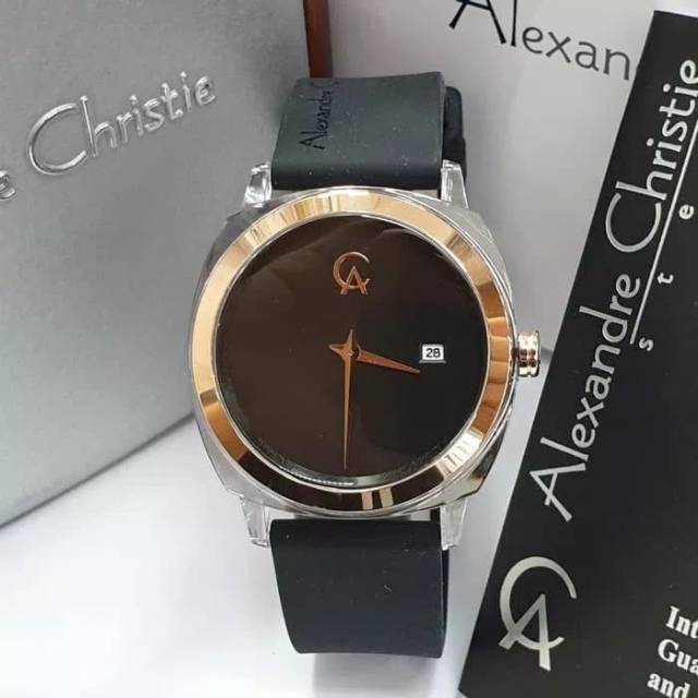 Alexandre Christie wanita ac2763 rosegold black original