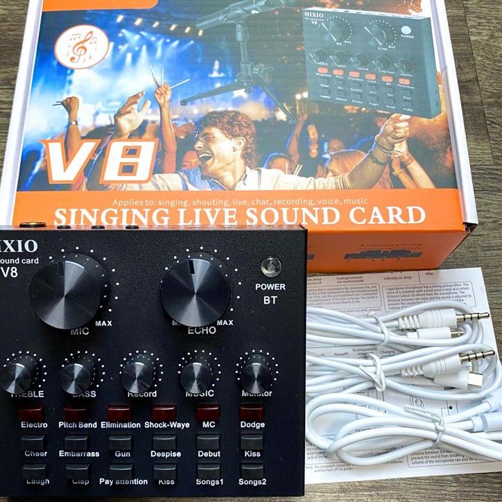 ← MIXIO Sound card V8 Mixer SoundCard V8 MIXER Audio USB External Soundcard ♣