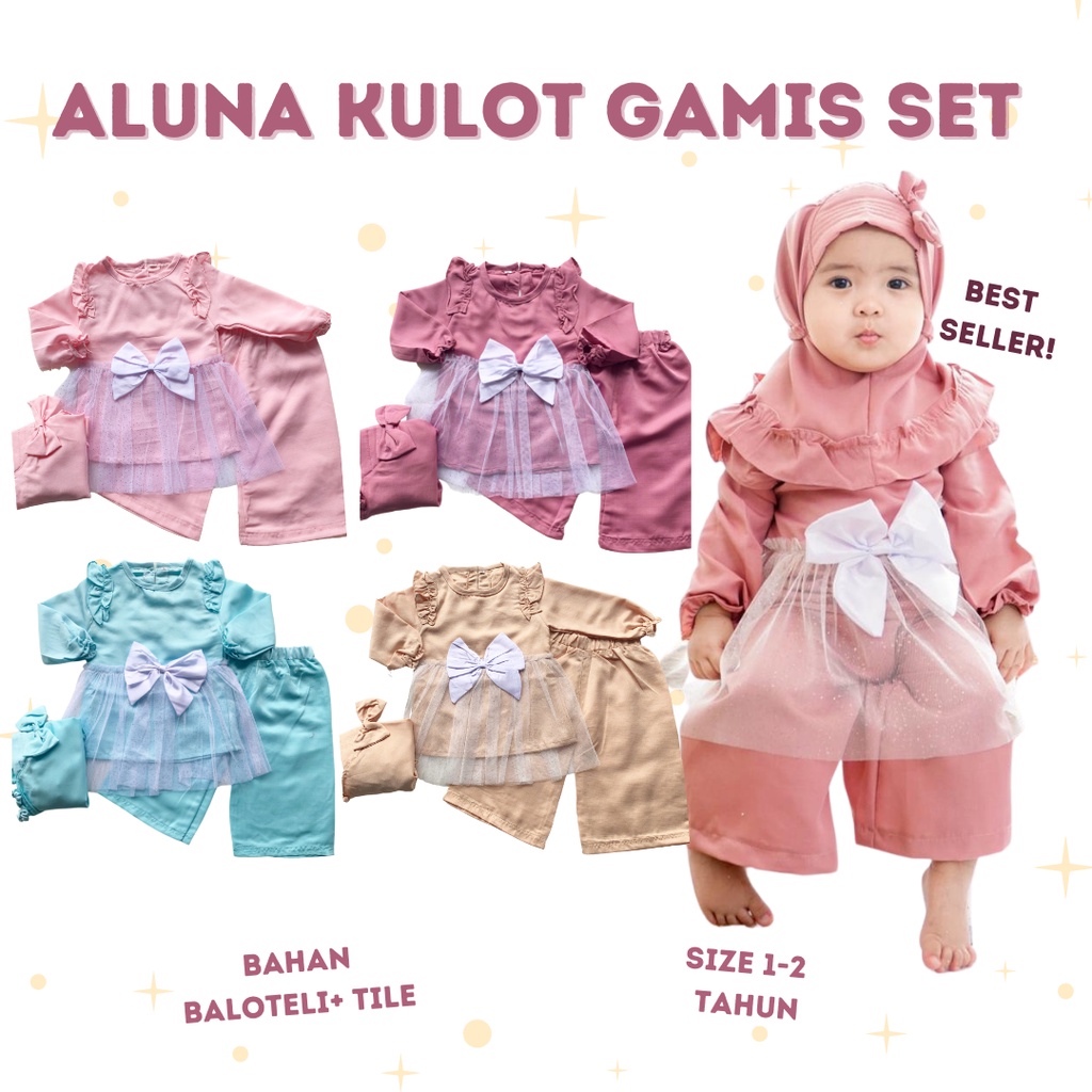 GROSIR ALUNA KULOT GAMIS SET