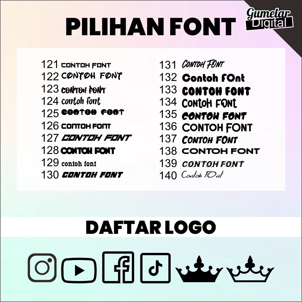 STIKER CUSTOM NAMA BEBAS 140 PILIHAN FONT