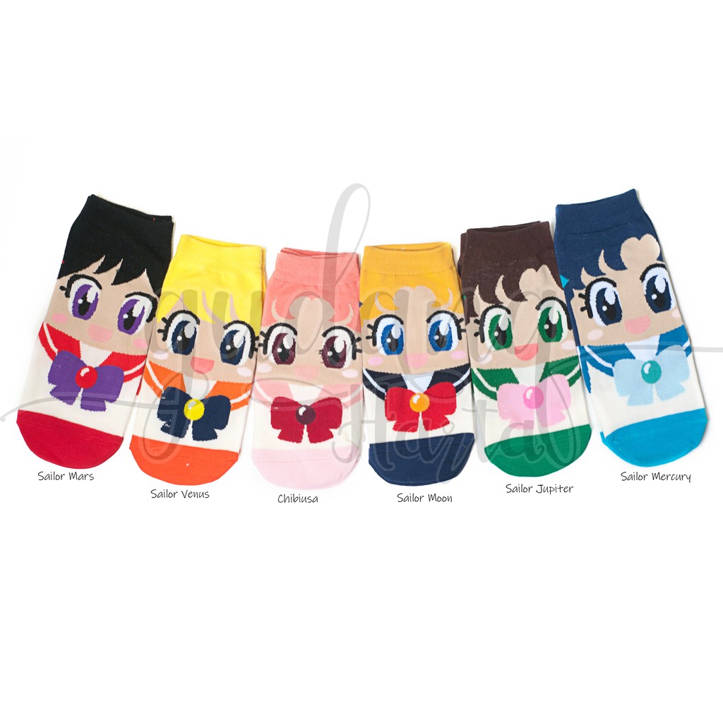 Kaos Kaki Wanita Pendek Karakter Kartun Jepang Sailor Socks GH 103022