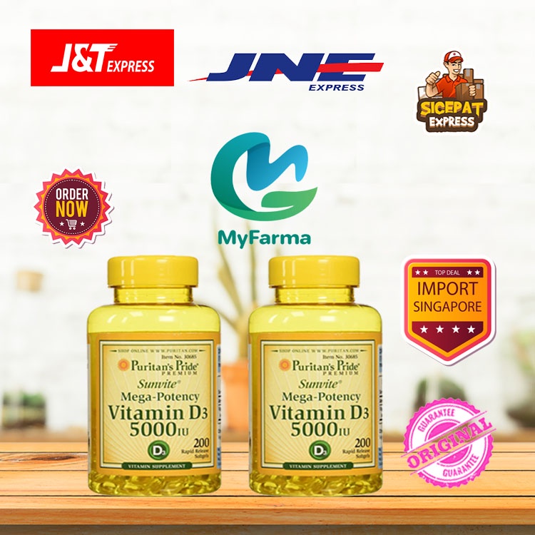 Puritan's Pride Vitamin D3 5000 iu Vitamin D3 5000iu 200 softgels