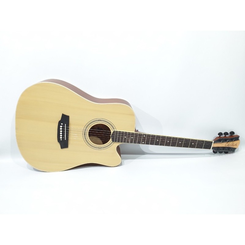 Gitar Akustik Merk Cole Clark Warna Natural Cream Jumbo Spruce Trusrod Senar String Jakarta