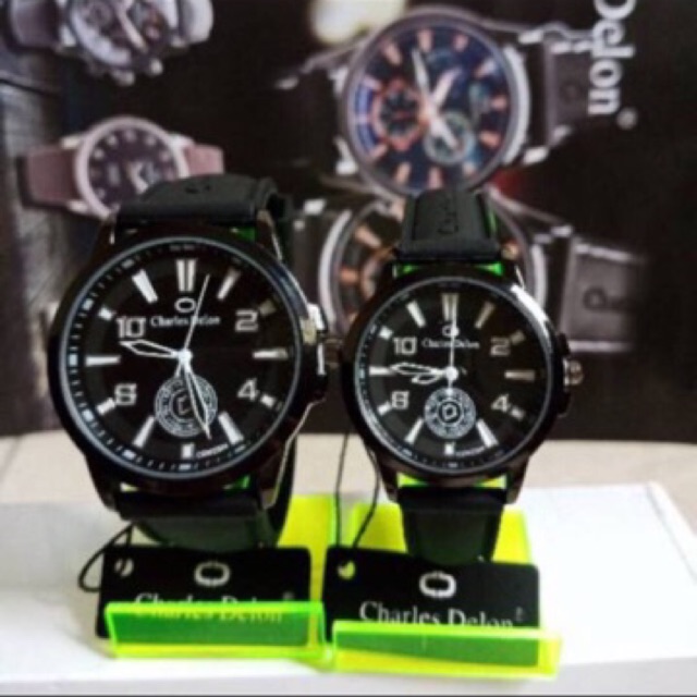 jam tangan couple charles delon ORI tahan air murah