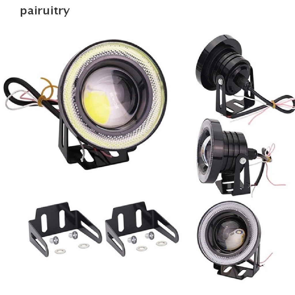 Prt Lampu LED COB 2.5 &quot;15W Angel Eyes Warna Putih Untuk DRL / Fog Lamp Mobil PRT