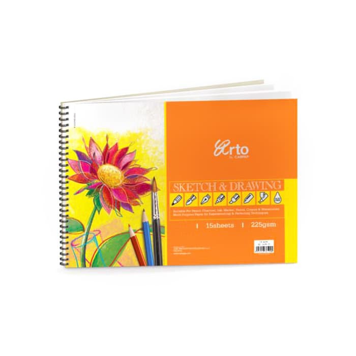 

Kiky Sketch Book - Papan Tulis Gambar - Lyra Sketch Book Arto Wire-O Sketch & Drawing Book A4 (225