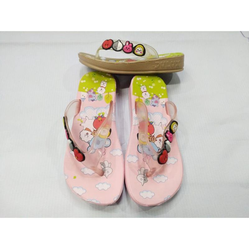 sandal anak perempuan karet dulux 236 Elmo