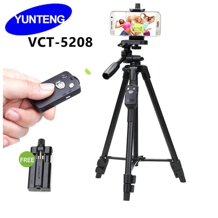 Tripod BLUETOOTH Yunteng VCT-5208 1,25Cm / 1 Meter Standing Hp Camera