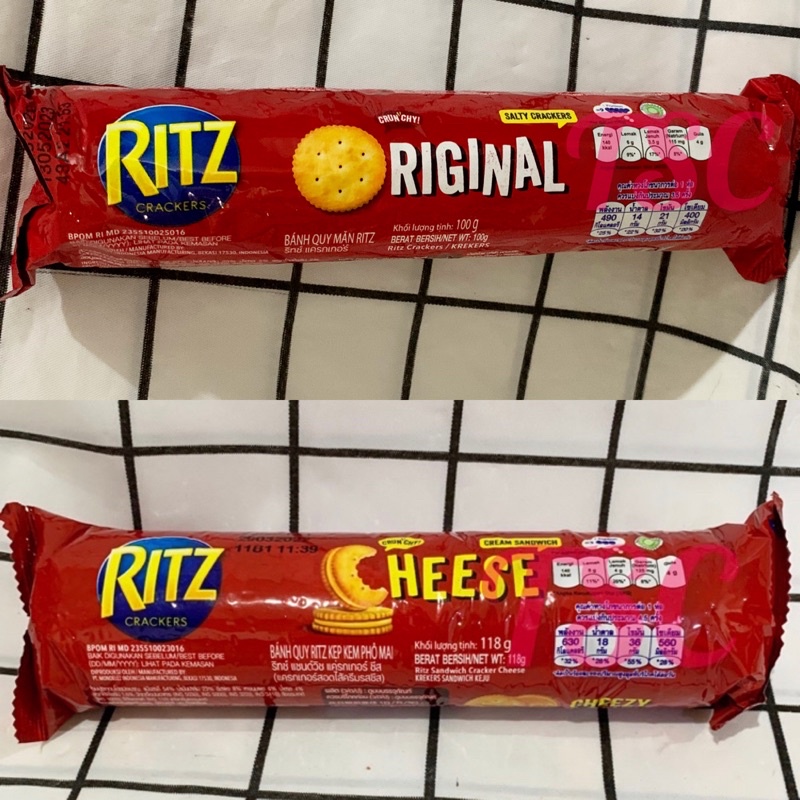 

Ritz Crackers / Original / Cheese / Sandwich / Ritz Biskuit Keju / Ritz Cheese / Cream Cheese Sandwich